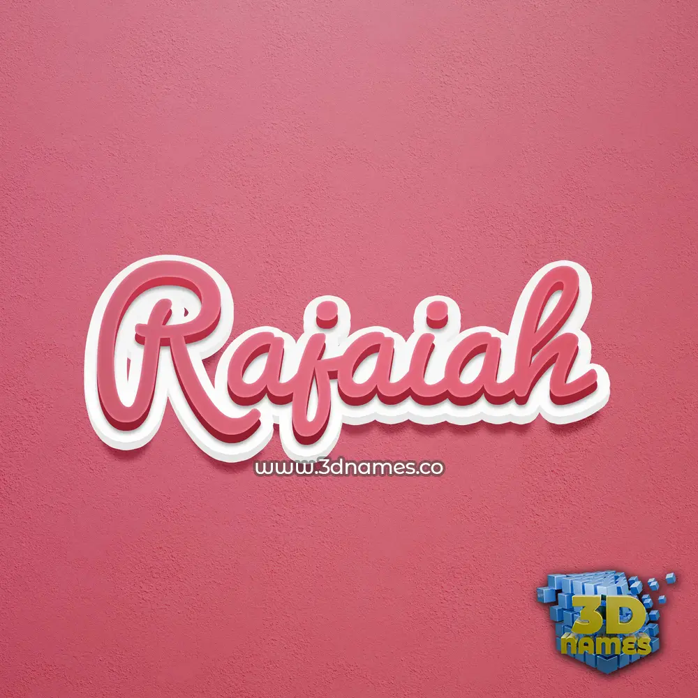 rajaiah in Red Scribble style - 3D name wallpaper