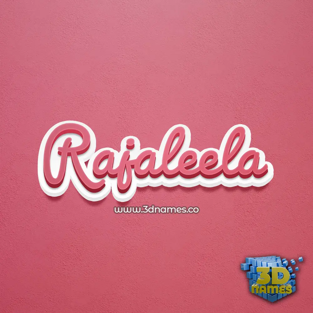 rajaleela in Red Scribble style - 3D name wallpaper