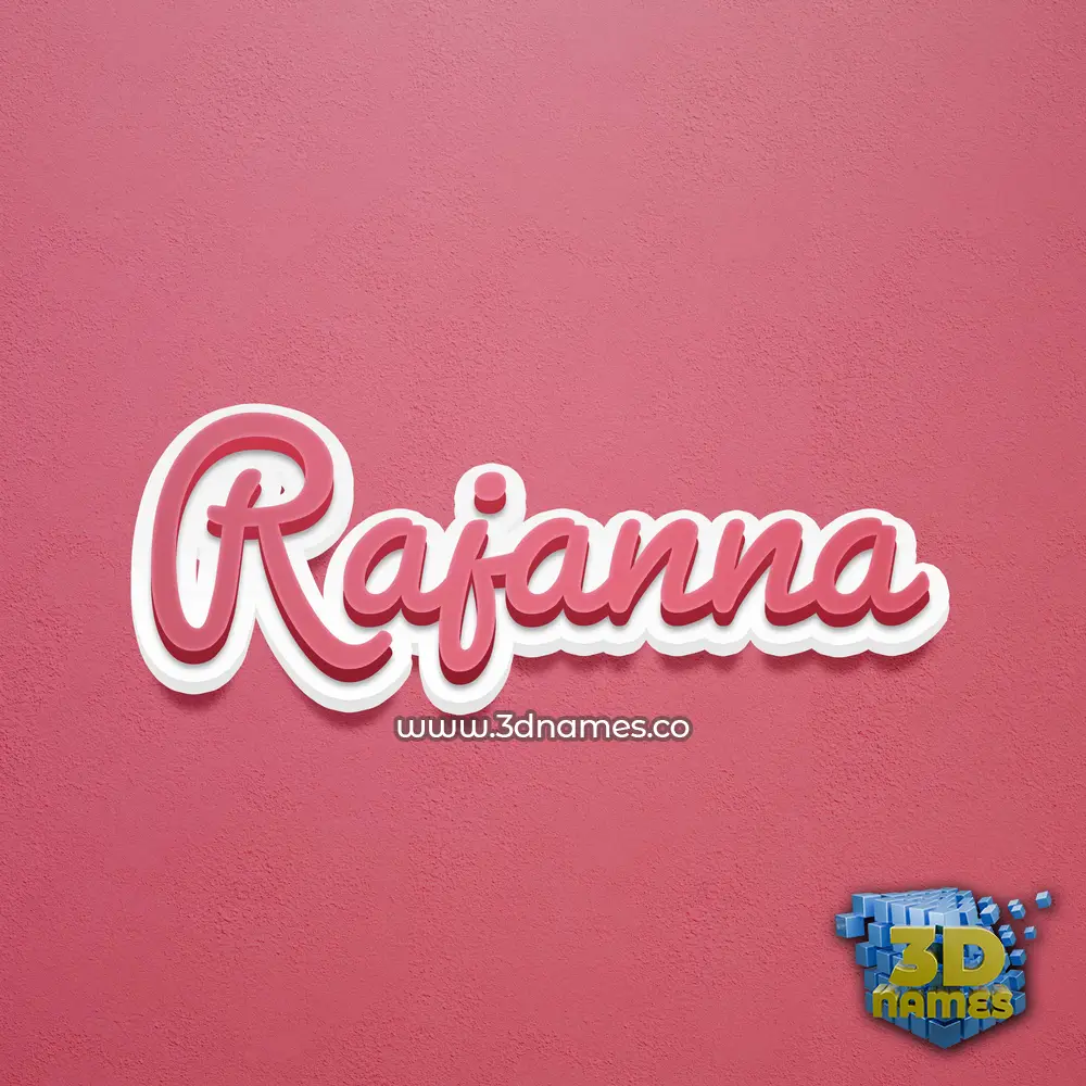 rajanna in Red Scribble style - 3D name wallpaper