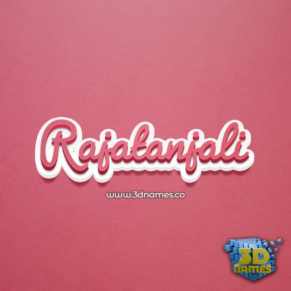 rajatanjali in Red Scribble style - 3D name wallpaper