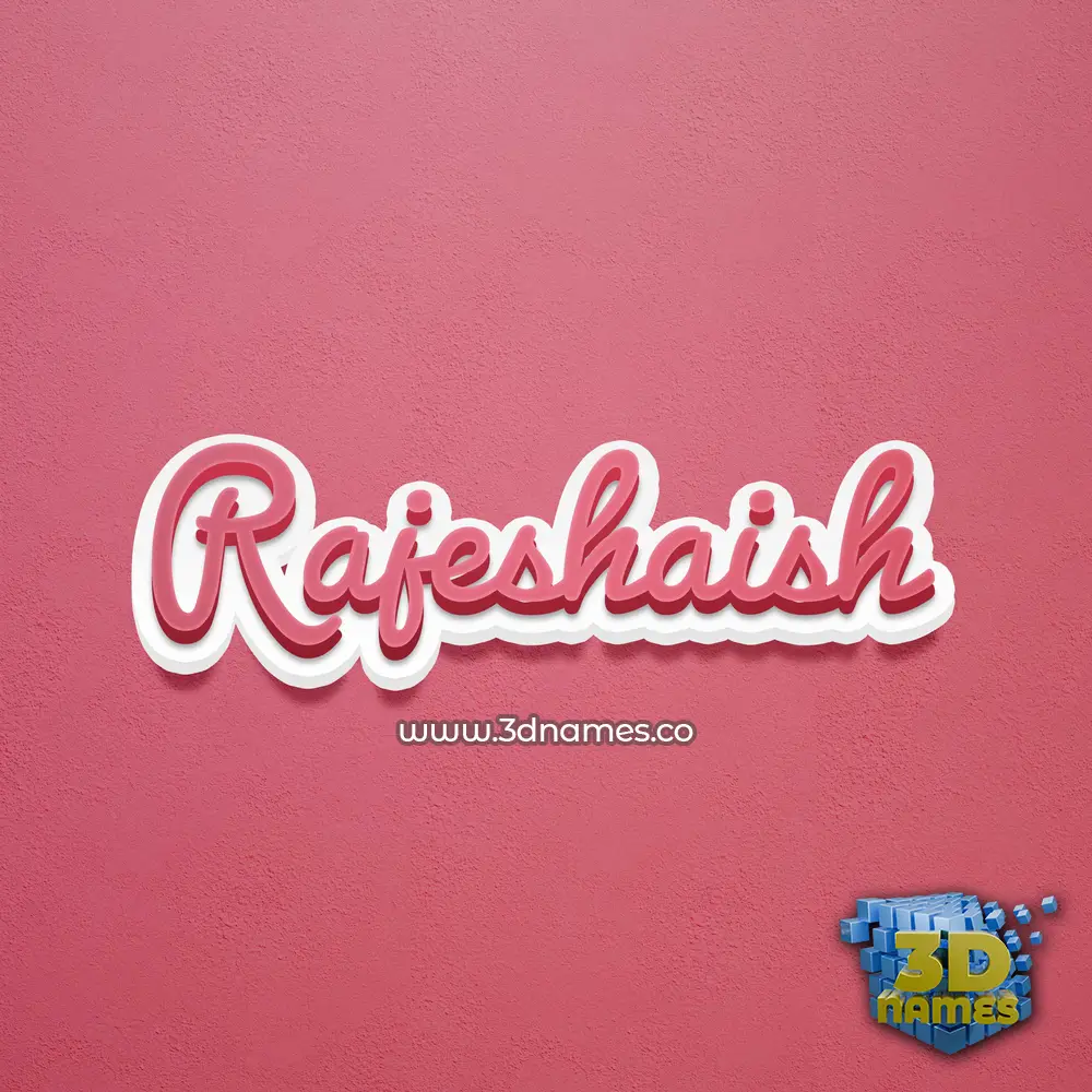 rajeshaish in Red Scribble style - 3D name wallpaper