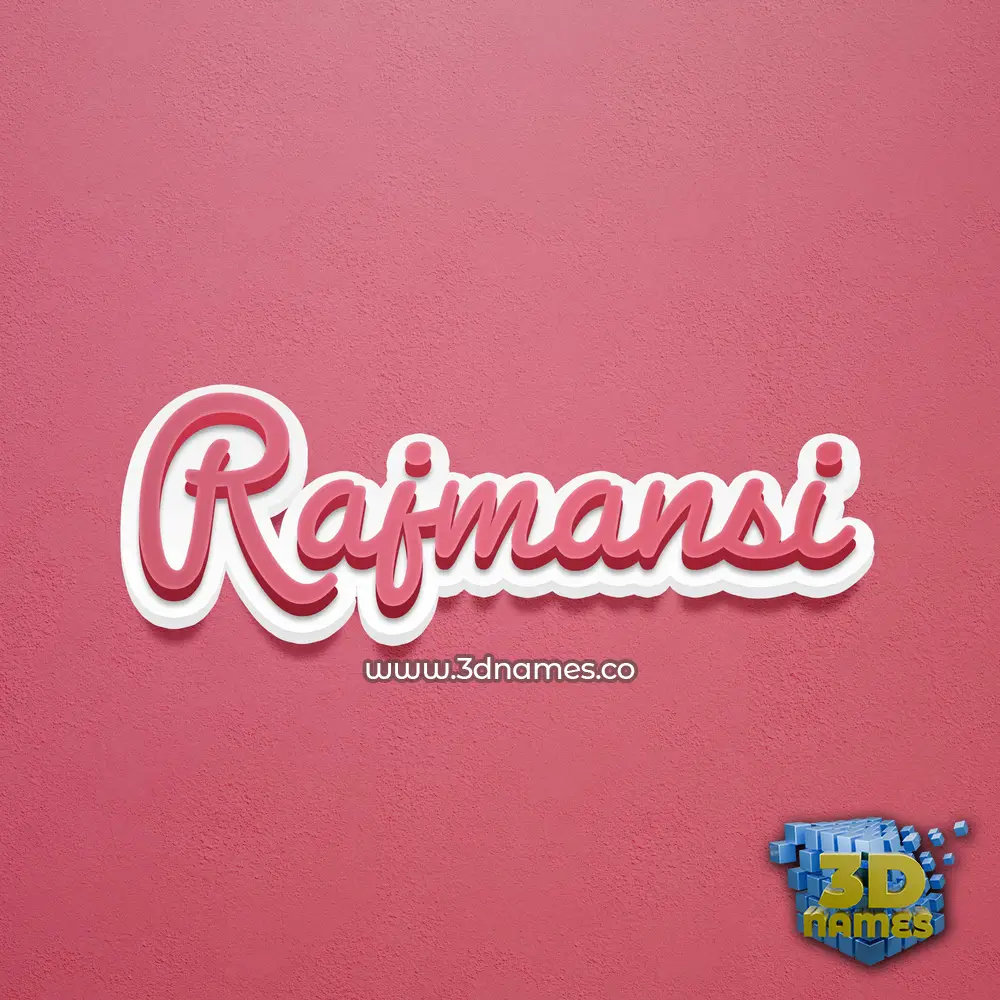 rajmansi in Red Scribble style - 3D name wallpaper