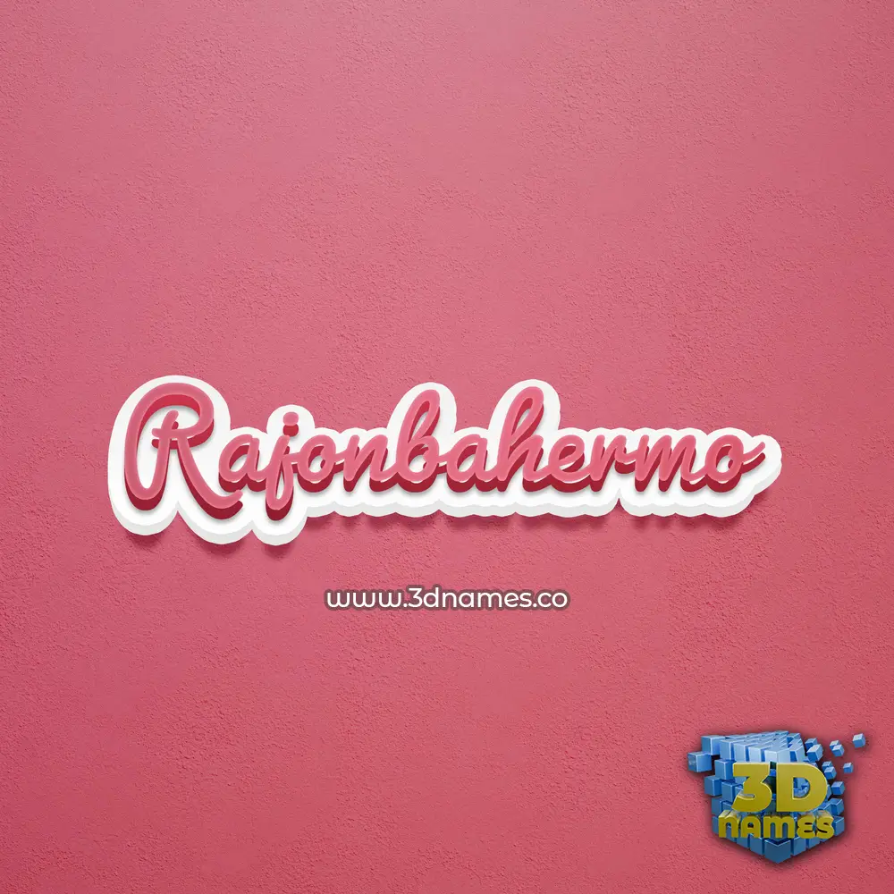 rajonbahermo in Red Scribble style - 3D name wallpaper rajonbahermo in Red Scribble style - 3D name wallpaper