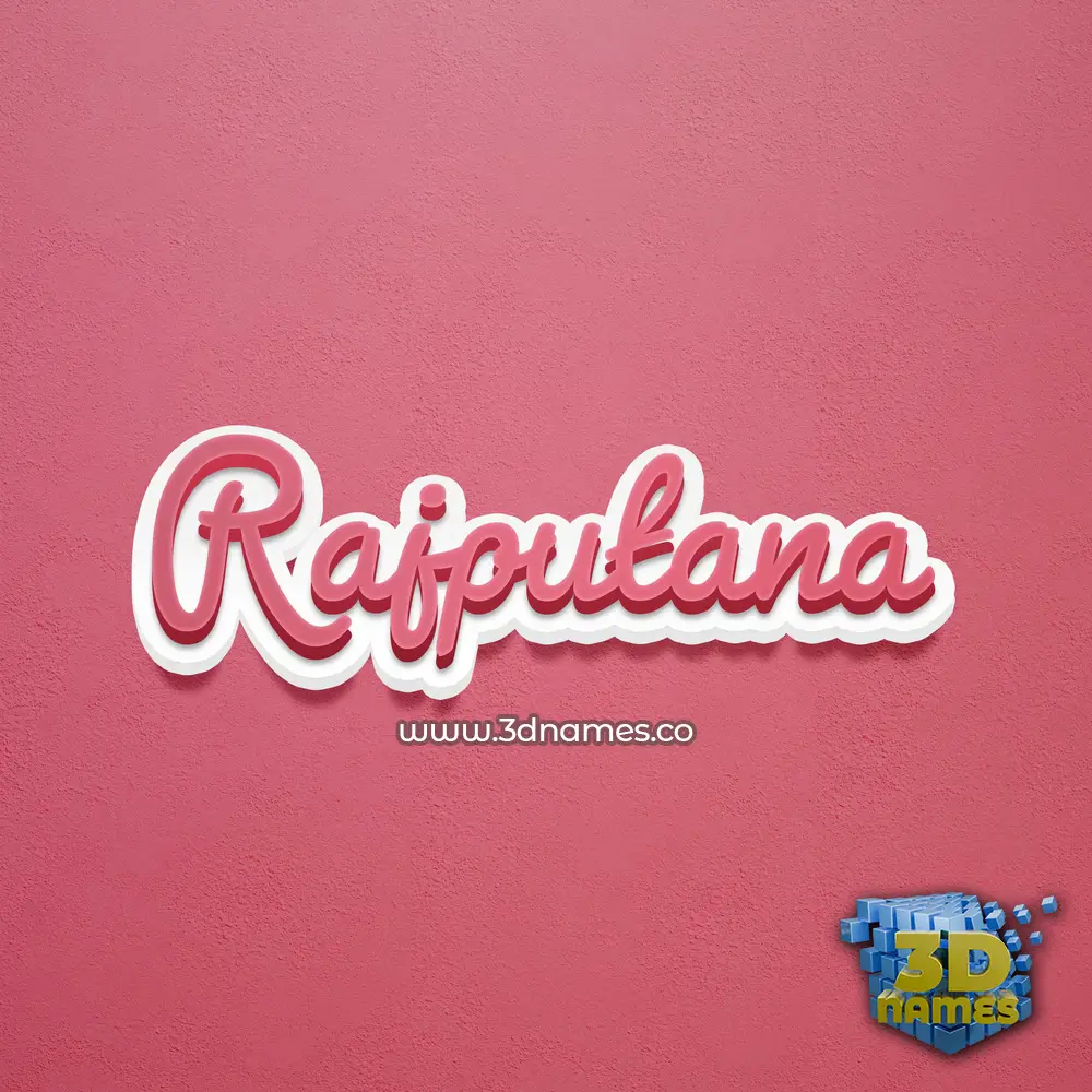 rajputana in Red Scribble style - 3D name wallpaper rajputana in Red Scribble style - 3D name wallpaper
