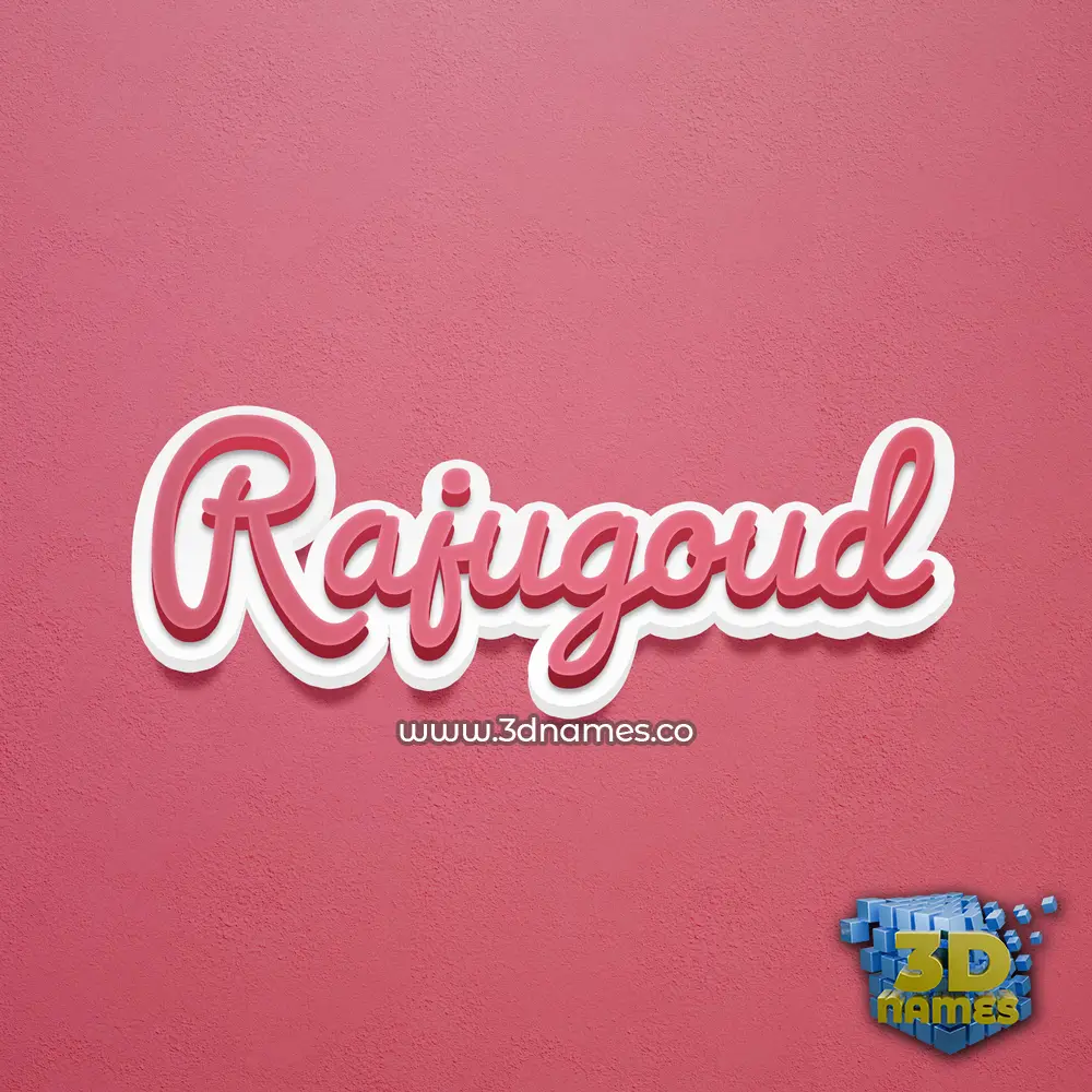 rajugoud in Red Scribble style - 3D name wallpaper