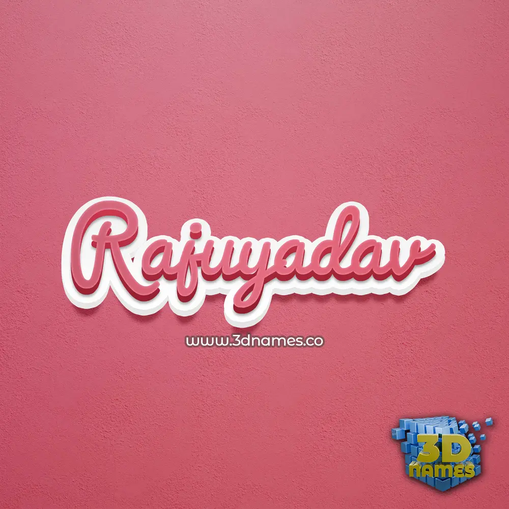 rajuyadav in Red Scribble style - 3D name wallpaper