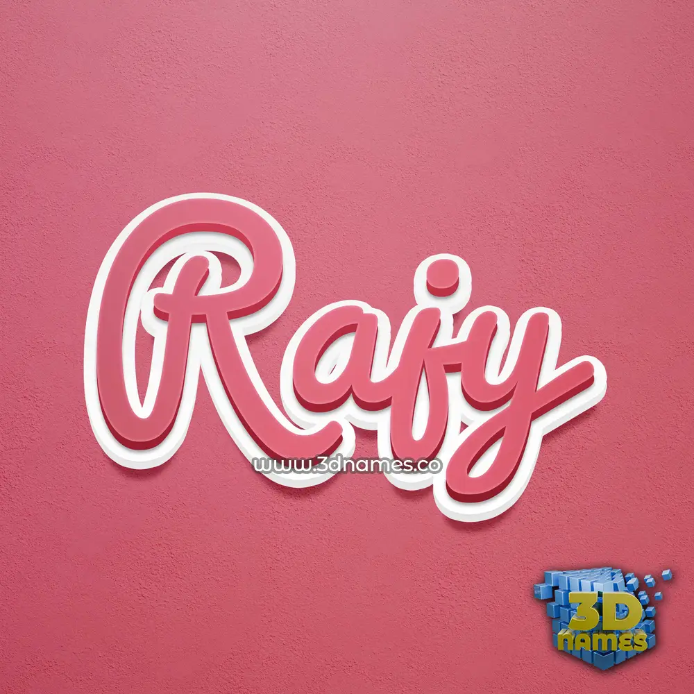 rajy in Red Scribble style - 3D name wallpaper