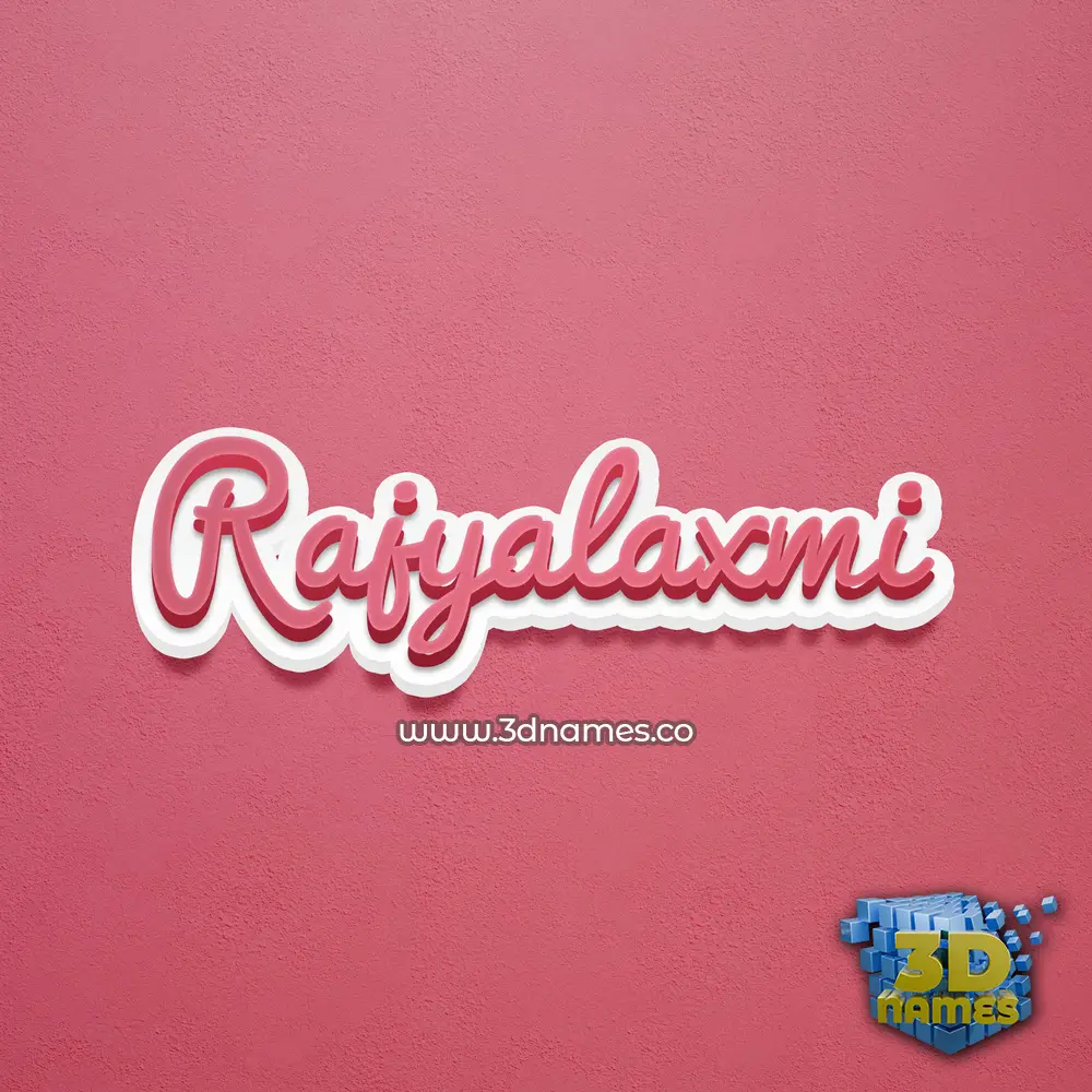 rajyalaxmi in Red Scribble style - 3D name wallpaper