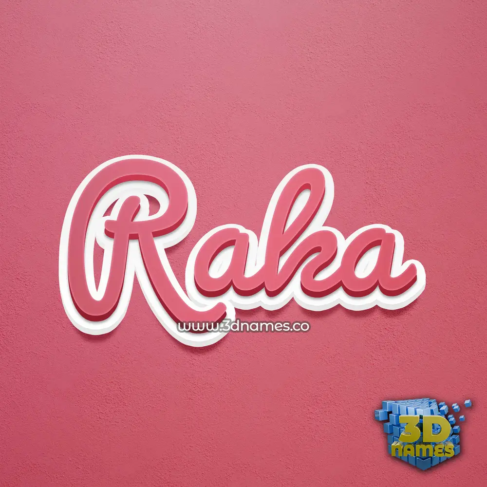 raka in Red Scribble style - 3D name wallpaper raka in Red Scribble style - 3D name wallpaper