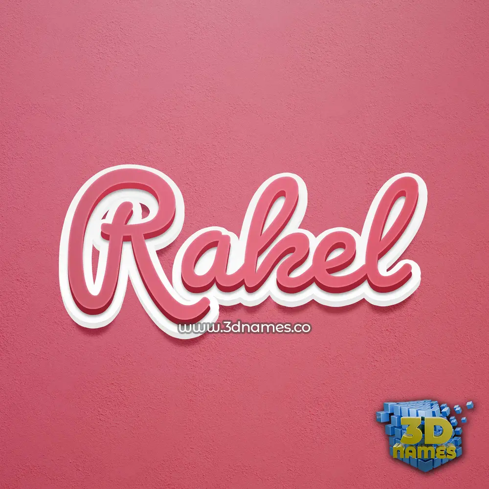 rakel in Red Scribble style - 3D name wallpaper rakel in Red Scribble style - 3D name wallpaper