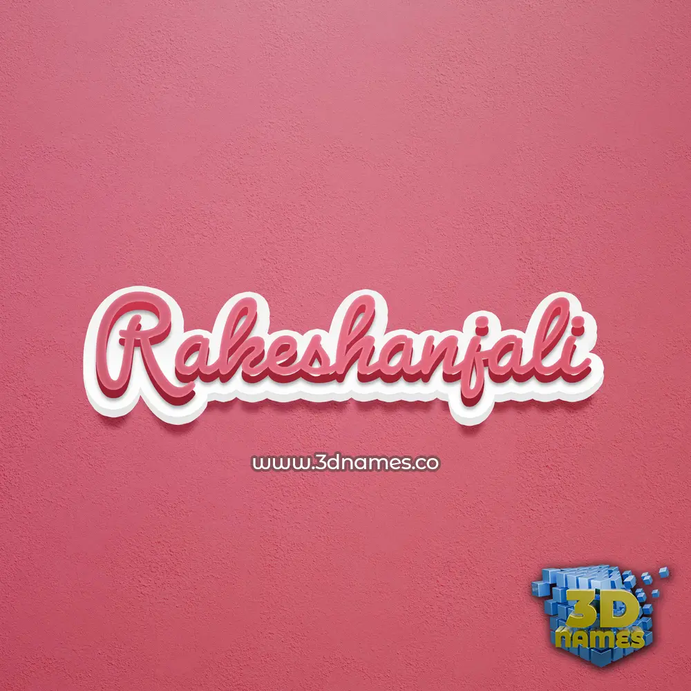 rakeshanjali in Red Scribble style - 3D name wallpaper rakeshanjali in Red Scribble style - 3D name wallpaper