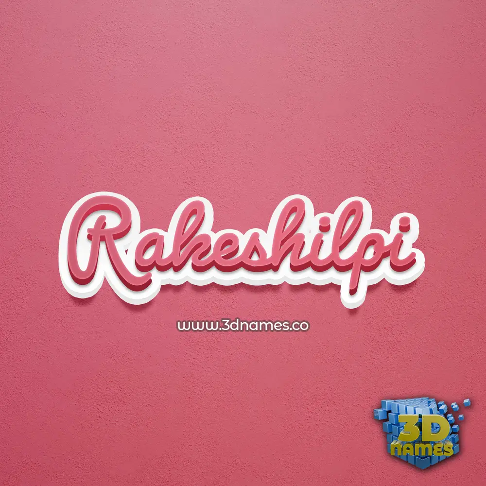 rakeshilpi in Red Scribble style - 3D name wallpaper rakeshilpi in Red Scribble style - 3D name wallpaper