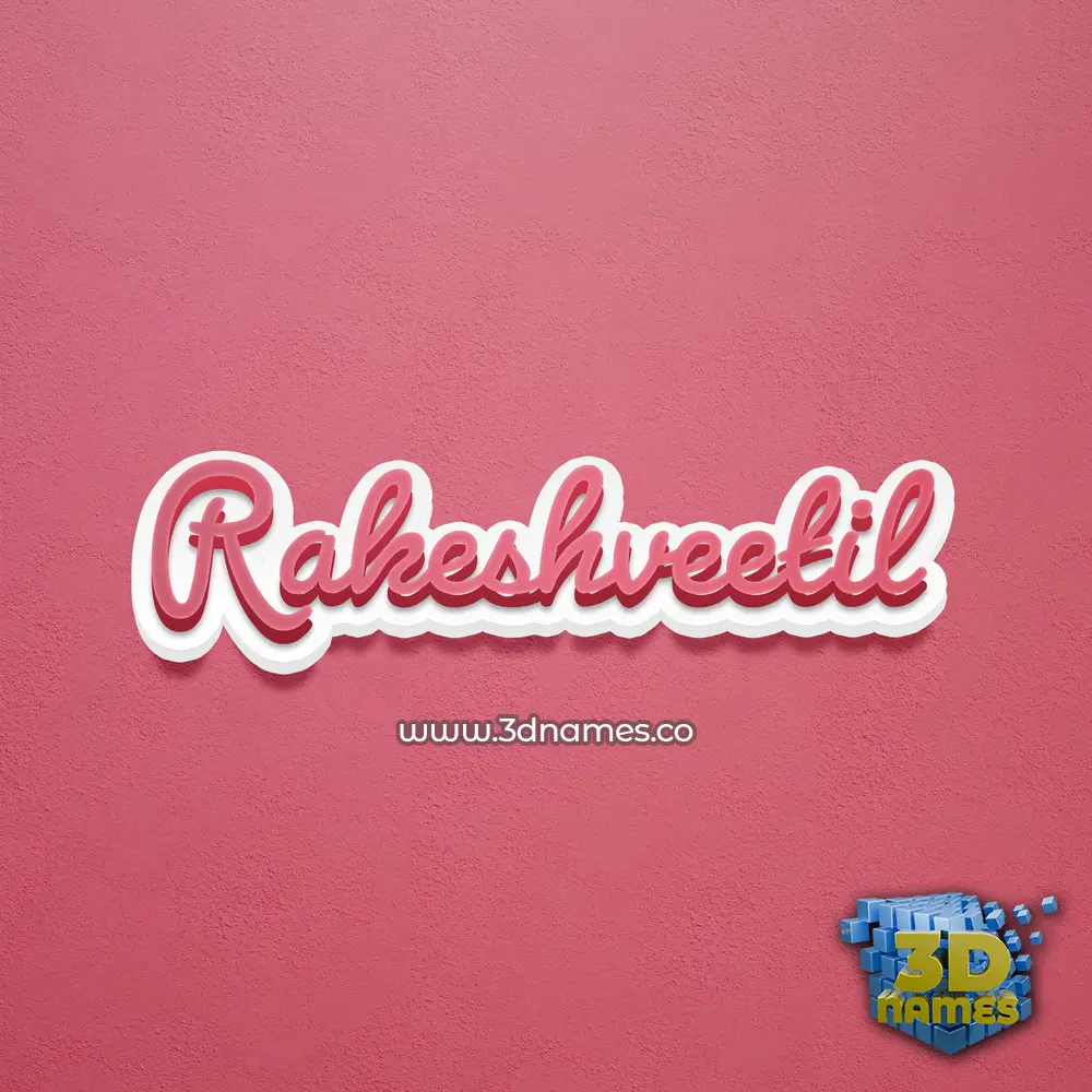 rakeshveetil in Red Scribble style - 3D name wallpaper rakeshveetil in Red Scribble style - 3D name wallpaper
