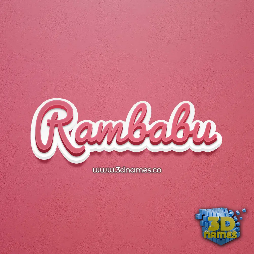 rambabu in Red Scribble style - 3D name wallpaper rambabu in Red Scribble style - 3D name wallpaper