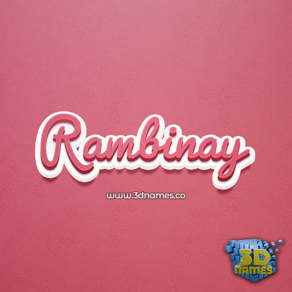 rambinay in Red Scribble style - 3D name wallpaper rambinay in Red Scribble style - 3D name wallpaper