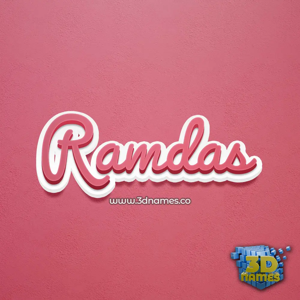ramdas in Red Scribble style - 3D name wallpaper