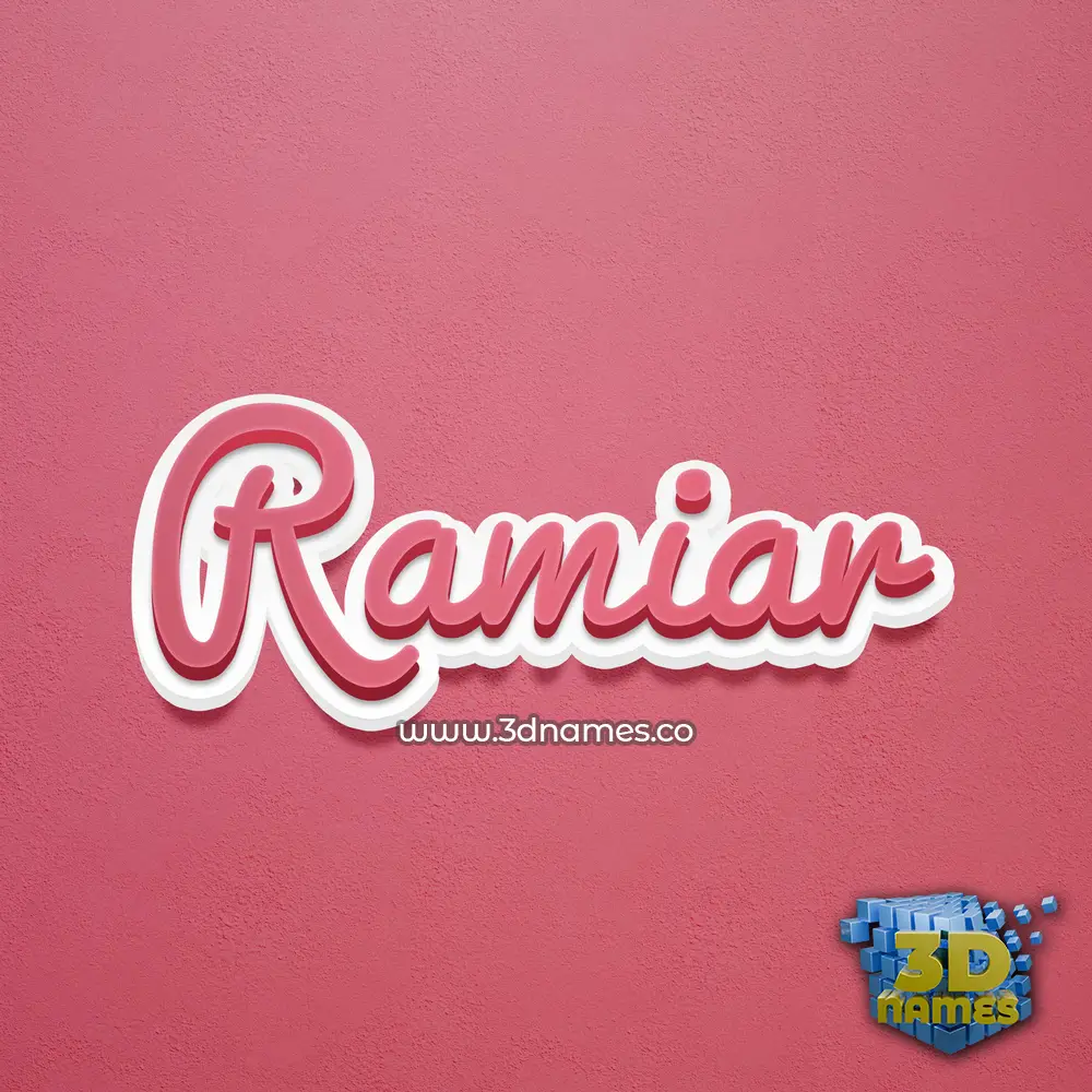 ramiar in Red Scribble style - 3D name wallpaper ramiar in Red Scribble style - 3D name wallpaper