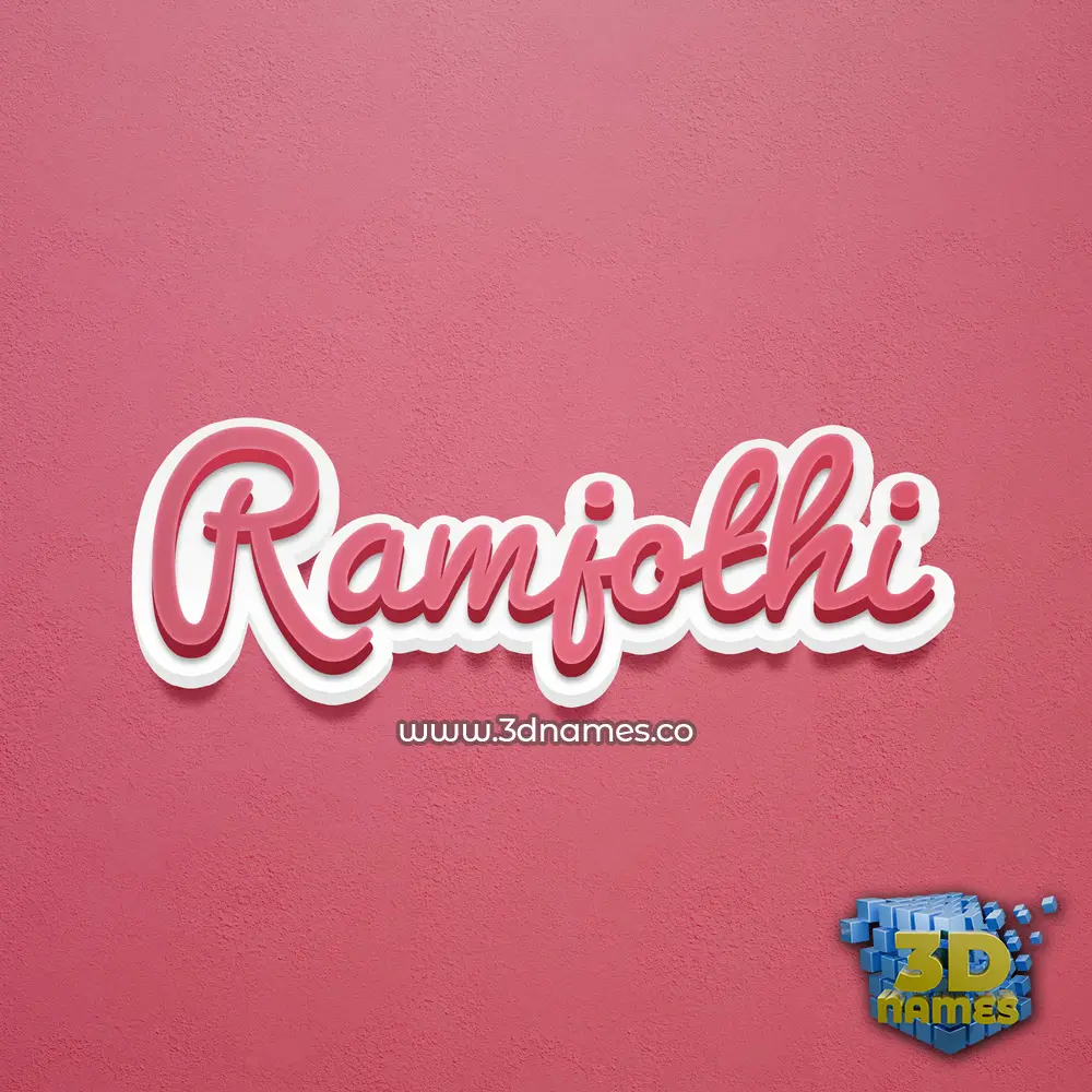 ramjothi in Red Scribble style - 3D name wallpaper ramjothi in Red Scribble style - 3D name wallpaper