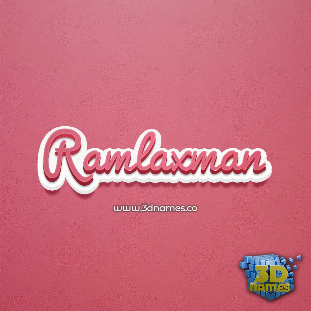 ramlaxman in Red Scribble style - 3D name wallpaper