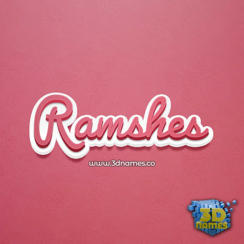 ramshes in Red Scribble style - 3D name wallpaper ramshes in Red Scribble style - 3D name wallpaper