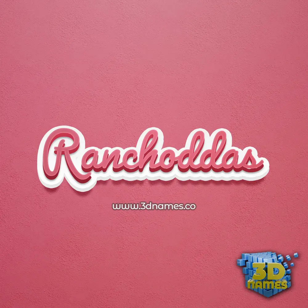 ranchoddas in Red Scribble style - 3D name wallpaper ranchoddas in Red Scribble style - 3D name wallpaper
