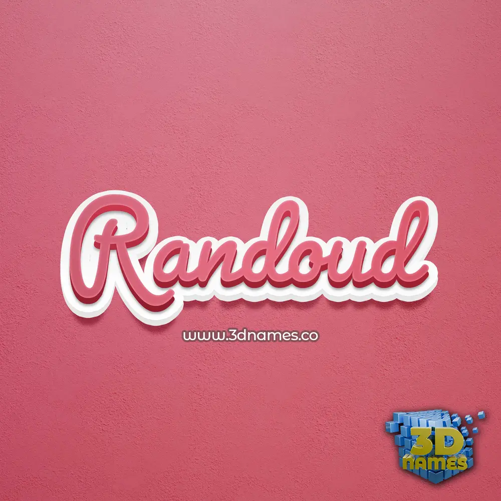 randoud in Red Scribble style - 3D name wallpaper randoud in Red Scribble style - 3D name wallpaper