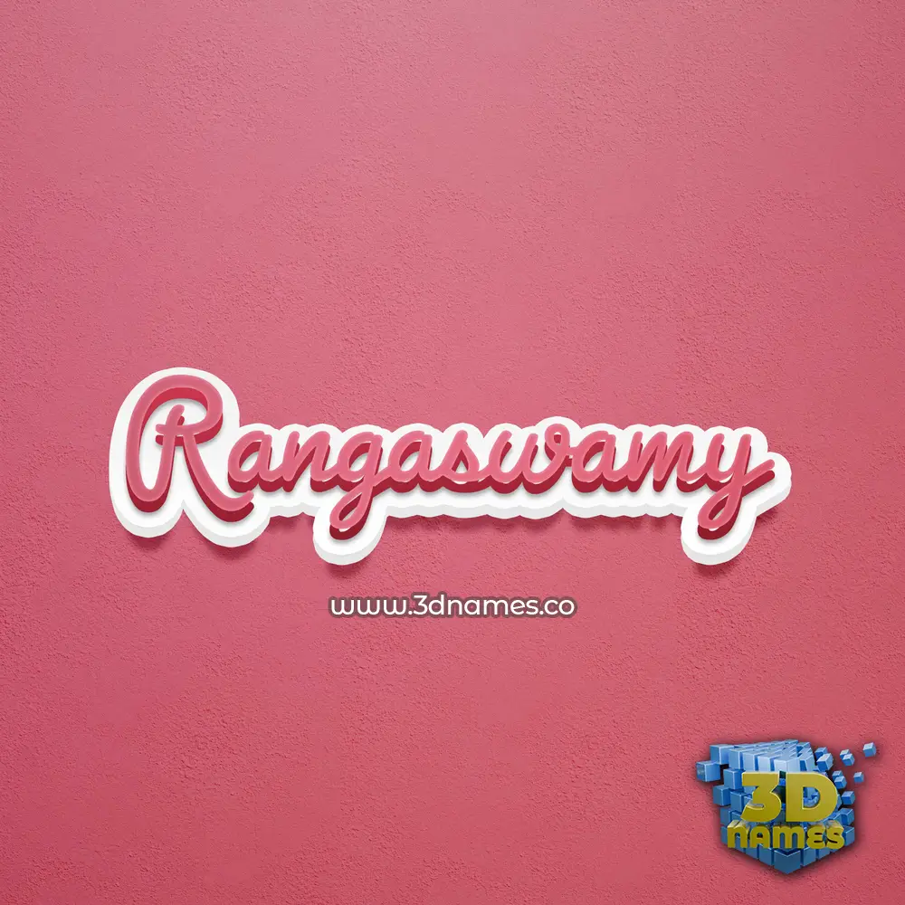 rangaswamy in Red Scribble style - 3D name wallpaper