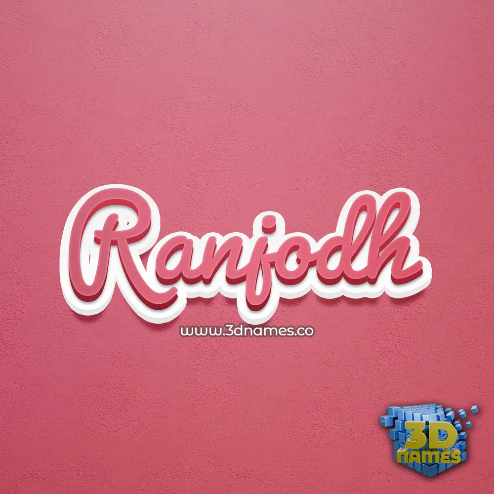 ranjodh in Red Scribble style - 3D name wallpaper