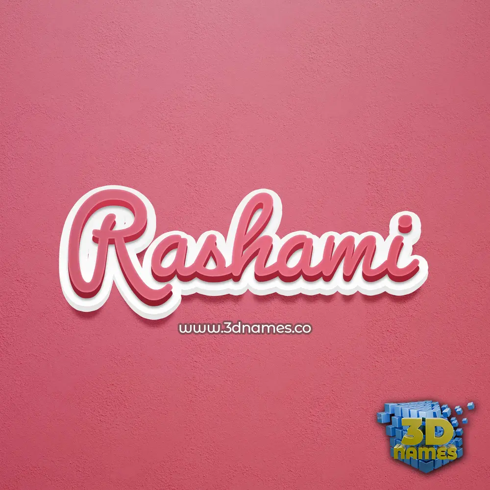 rashami in Red Scribble style - 3D name wallpaper