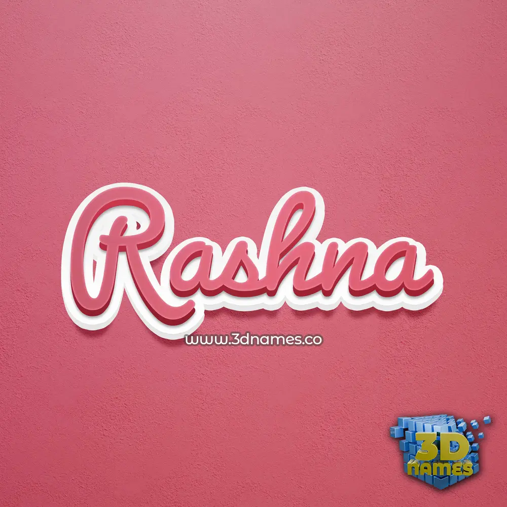 rashna in Red Scribble style - 3D name wallpaper