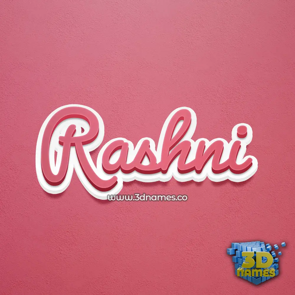 rashni in Red Scribble style - 3D name wallpaper