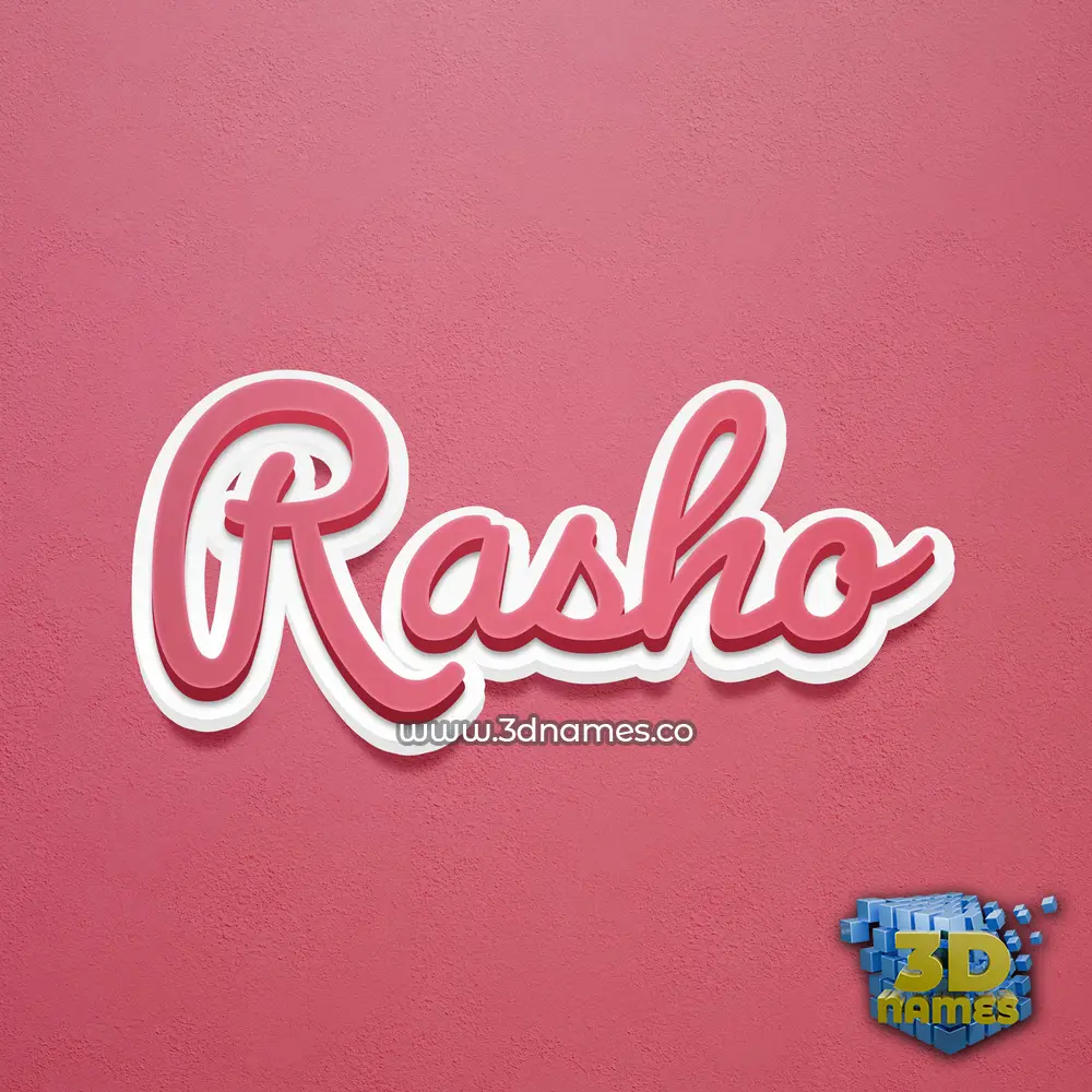 rasho in Red Scribble style - 3D name wallpaper rasho in Red Scribble style - 3D name wallpaper