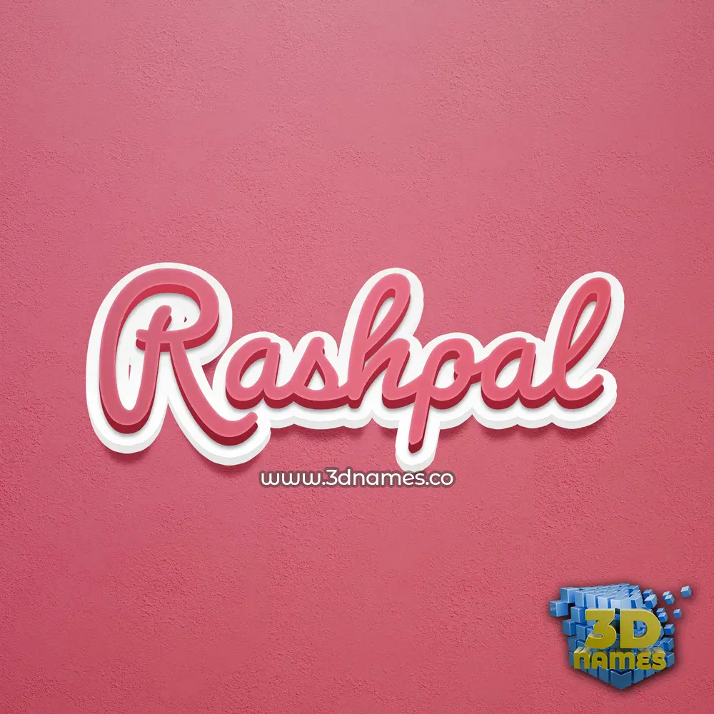 rashpal in Red Scribble style - 3D name wallpaper