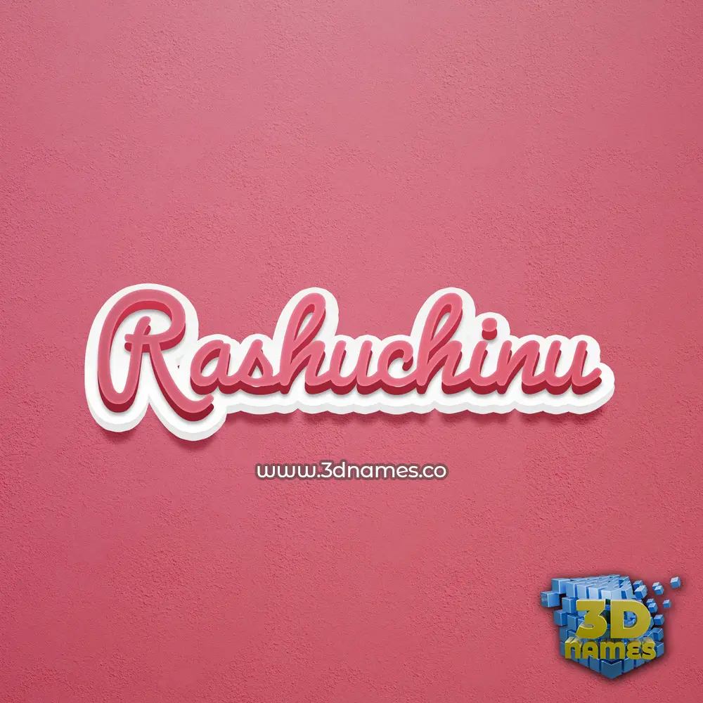 rashuchinu in Red Scribble style - 3D name wallpaper