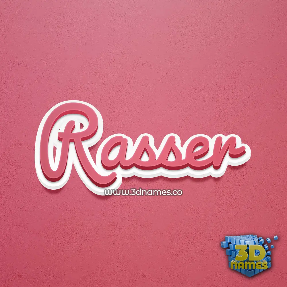 rasser in Red Scribble style - 3D name wallpaper rasser in Red Scribble style - 3D name wallpaper