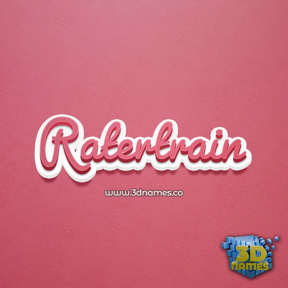 ratertrain in Red Scribble style - 3D name wallpaper