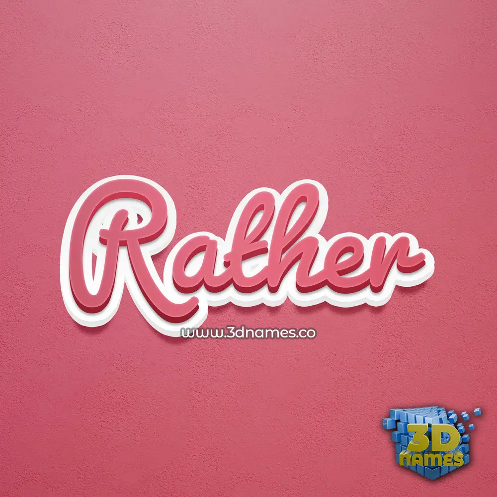 rather in Red Scribble style - 3D name wallpaper rather in Red Scribble style - 3D name wallpaper