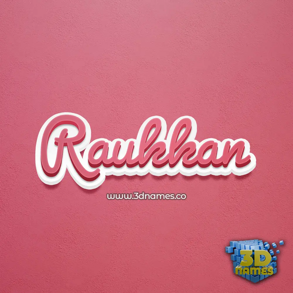 raukkan in Red Scribble style - 3D name wallpaper raukkan in Red Scribble style - 3D name wallpaper