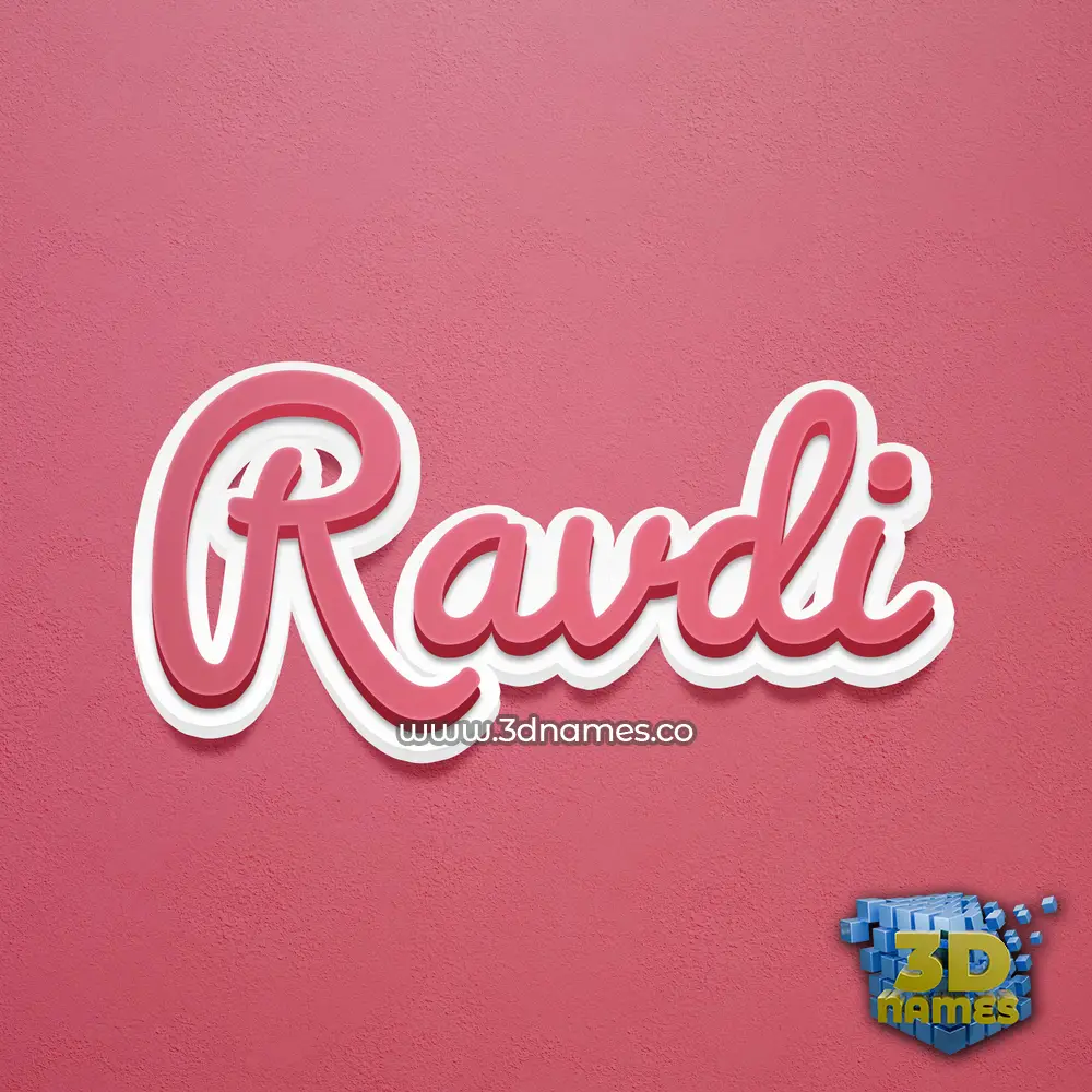 ravdi in Red Scribble style - 3D name wallpaper ravdi in Red Scribble style - 3D name wallpaper