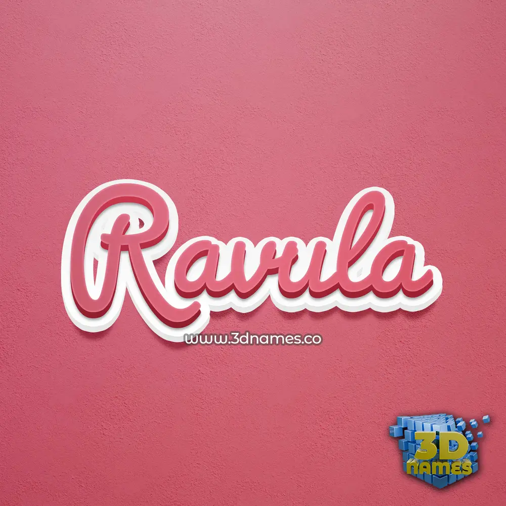 ravula in Red Scribble style - 3D name wallpaper ravula in Red Scribble style - 3D name wallpaper