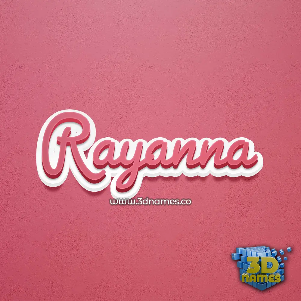 rayanna in Red Scribble style - 3D name wallpaper