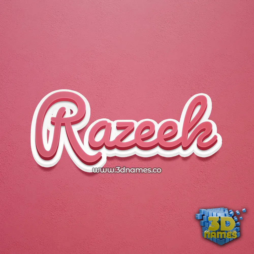 razeek in Red Scribble style - 3D name wallpaper razeek in Red Scribble style - 3D name wallpaper