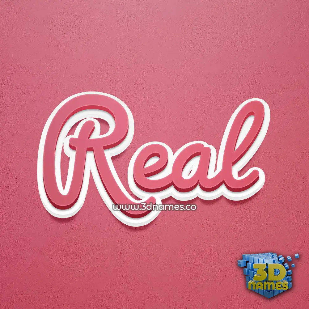 real in Red Scribble style - 3D name wallpaper real in Red Scribble style - 3D name wallpaper