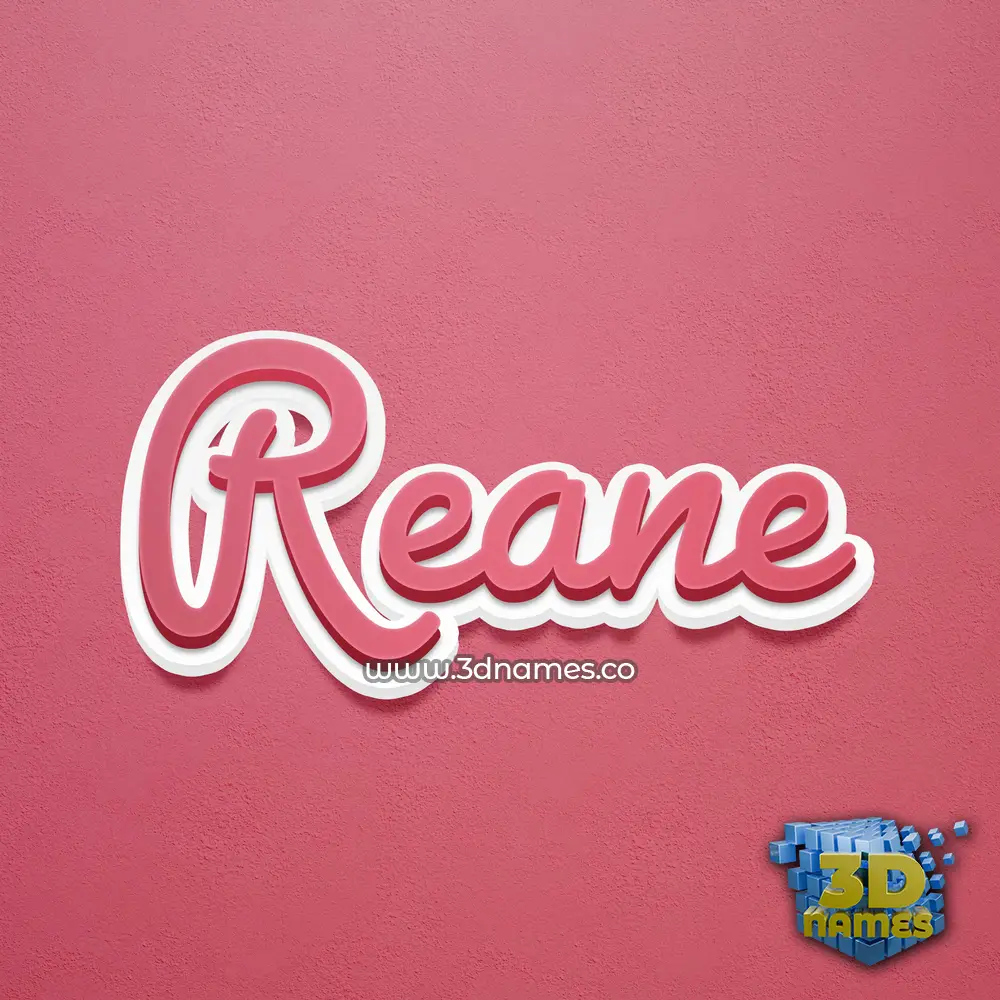 reane in Red Scribble style - 3D name wallpaper
