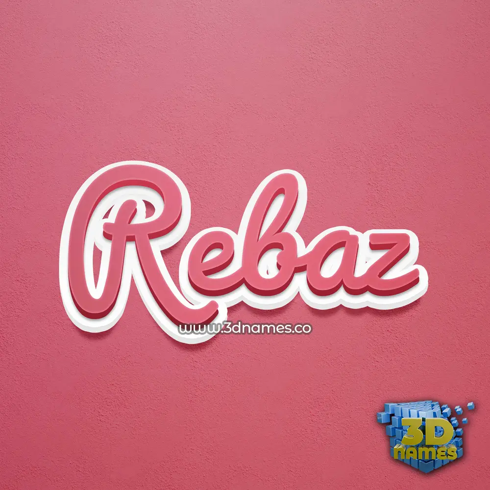rebaz in Red Scribble style - 3D name wallpaper rebaz in Red Scribble style - 3D name wallpaper