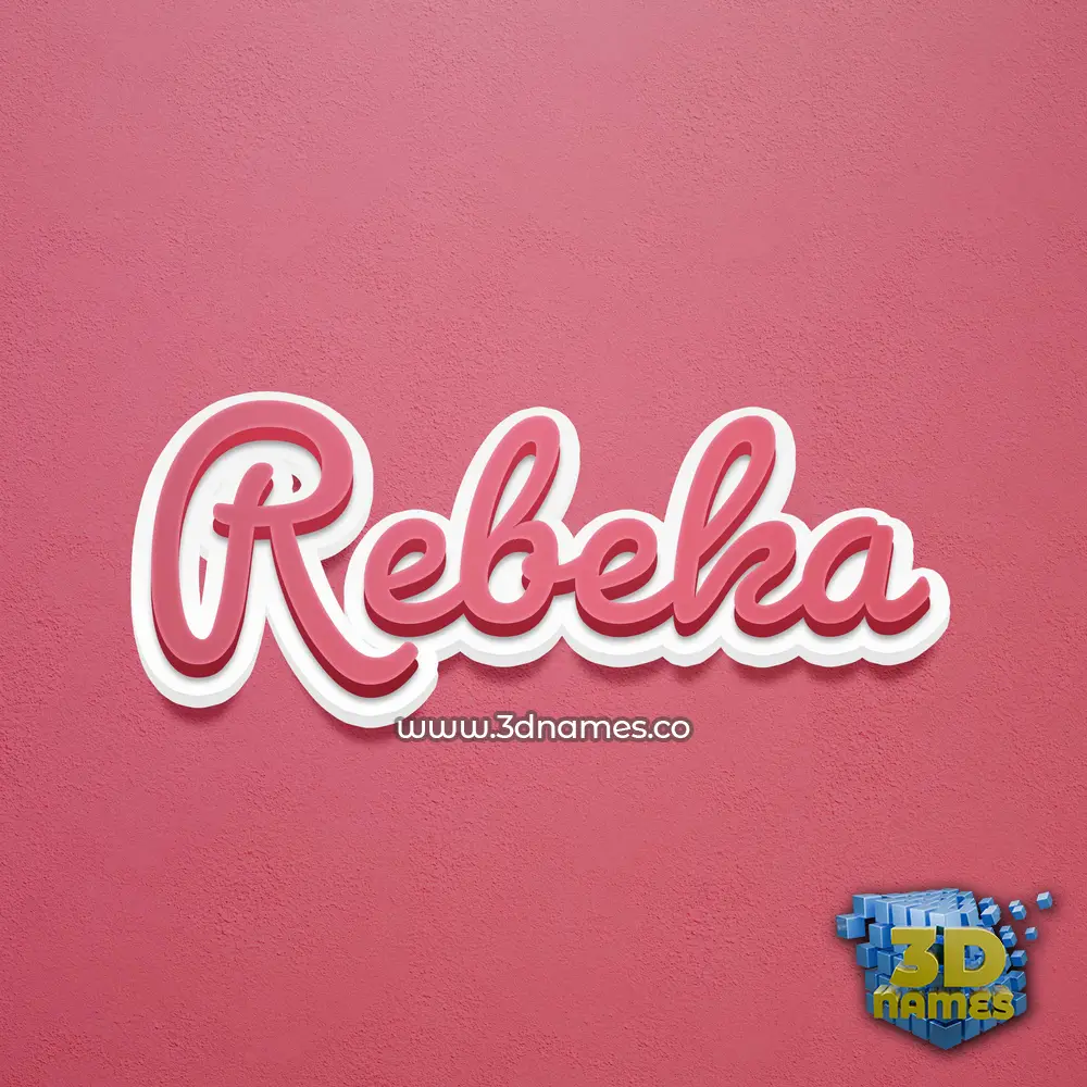 rebeka in Red Scribble style - 3D name wallpaper