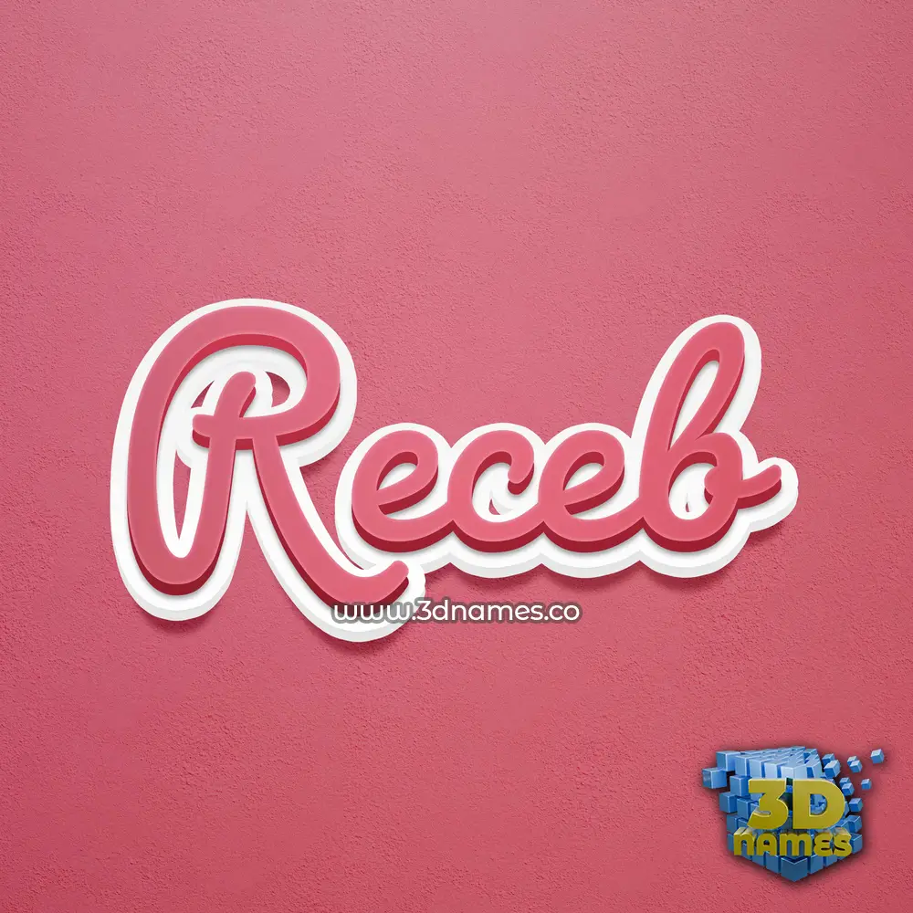 receb in Red Scribble style - 3D name wallpaper receb in Red Scribble style - 3D name wallpaper