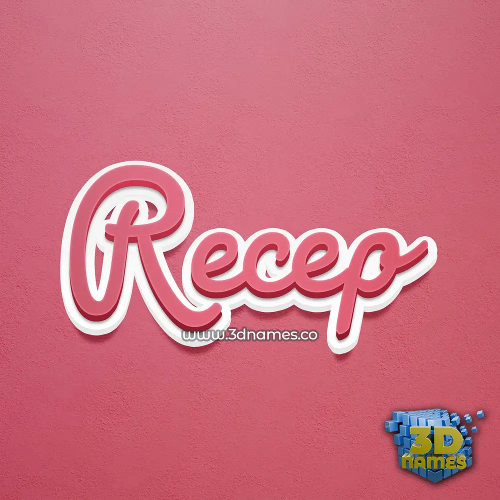 recep in Red Scribble style - 3D name wallpaper recep in Red Scribble style - 3D name wallpaper