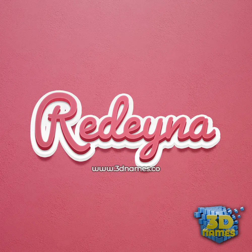 redeyna in Red Scribble style - 3D name wallpaper
