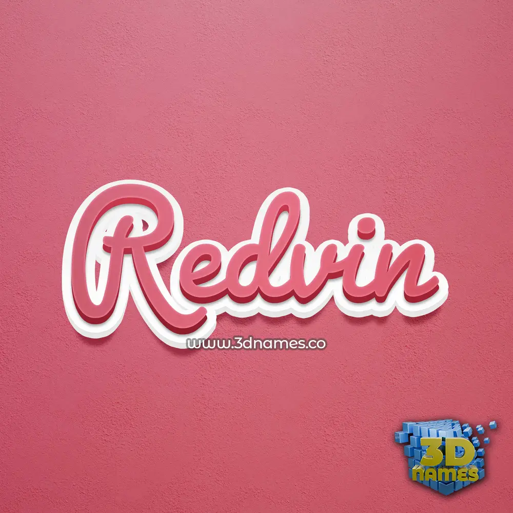 redvin in Red Scribble style - 3D name wallpaper redvin in Red Scribble style - 3D name wallpaper